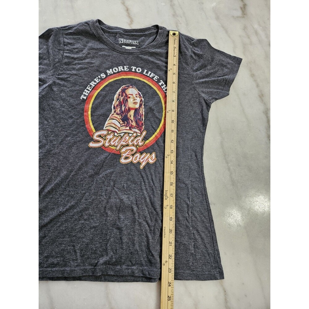 Stranger Things Max More To Life Than Stupid Boys Extra Soft T-Shirt, Small Size - Picture 5 of 7
